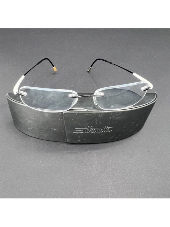 Silhouette Eyeglasses Rimless Frames Titanium White / Black main image 10